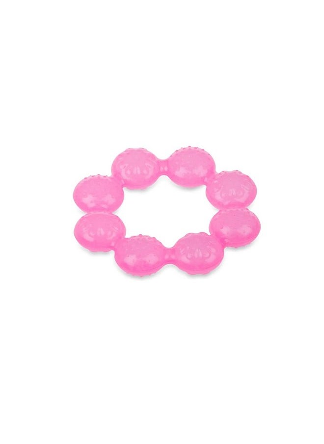 Nuby IcyBite Soother Ring Teether, Pink, 1 Count