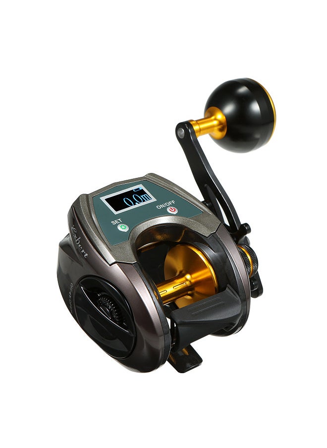 USB Rechargeable Carbon Fiber Baitcasting Reel 9+1BB Fishing Reel with Display High Speed 6.4: 1 Gear Ratio Magnetic Brake   System Baitcaster Reel For Right Hand