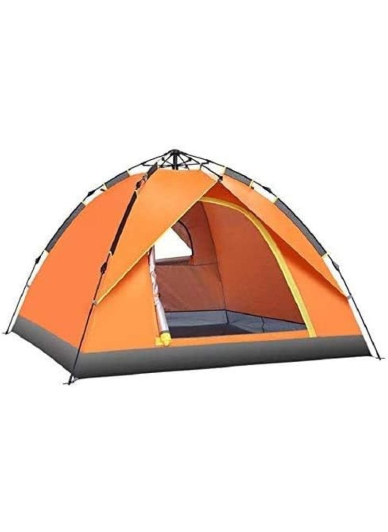 Instant Cabin Camping Tent for 3-4 People, Outdoor Automatic Tent, Waterproof, UV Protection, Pop Up Tent, Telescopic Fiberglass Poles, Camping Accessories, Camping Gear, 240X240 N/W.