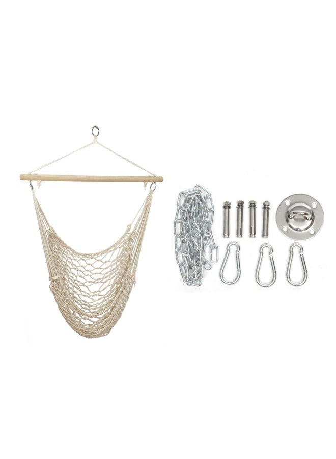 Hammock Chair Cotton Rope Swing With Accessories