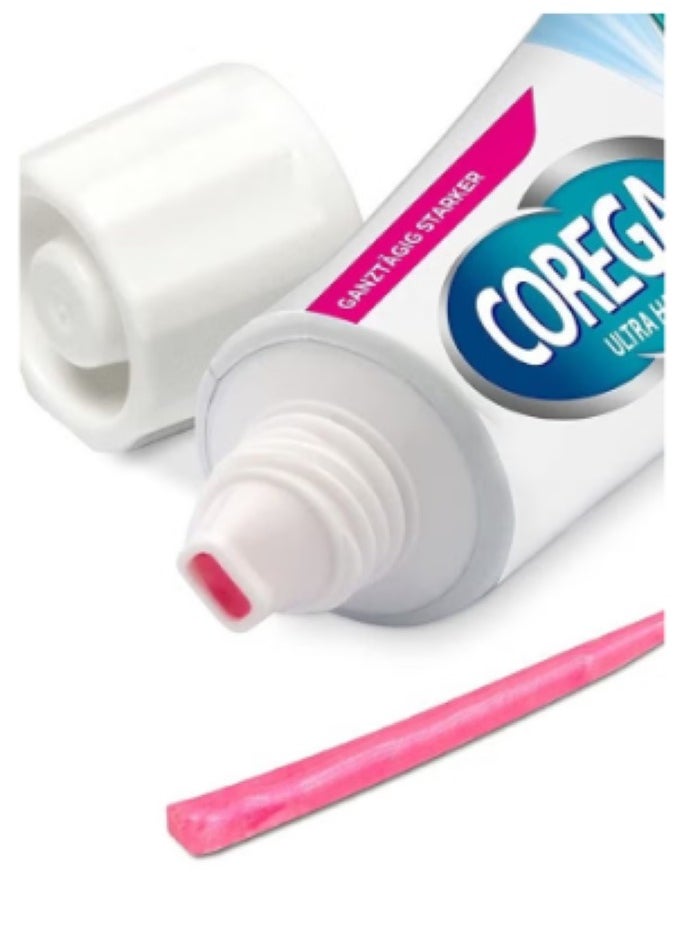 2 Pack of Corega Strong Hold All Day Long Denture Adhesive Flavor-Free Cream 40G