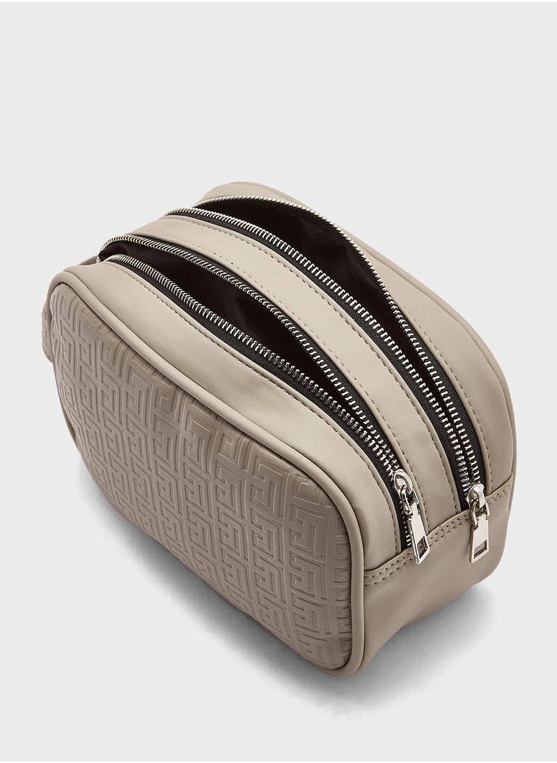 Dual Compartment Travel Kit Wash Bag