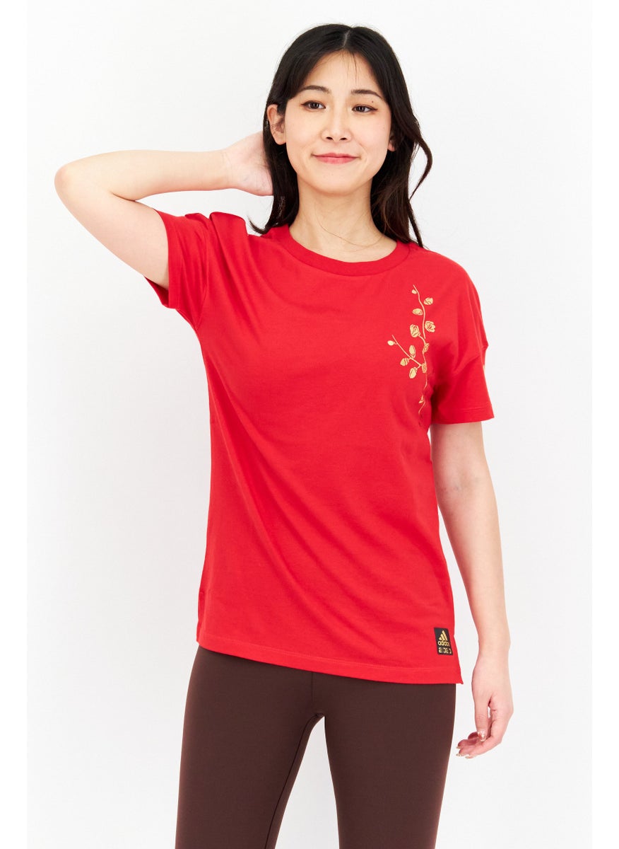 Women Sportswear Fit Training Top, Red