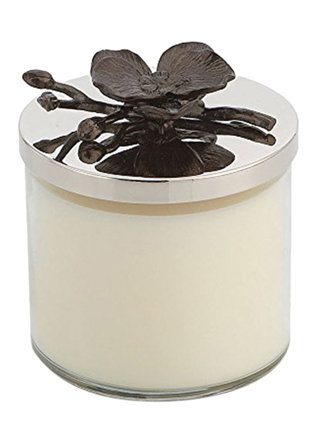 Orchid Candle Black 5.25X4.5X4.25inch