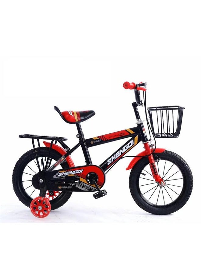 Shengdi Kids Bicycle with Basket and Training Wheels - 12-Inch