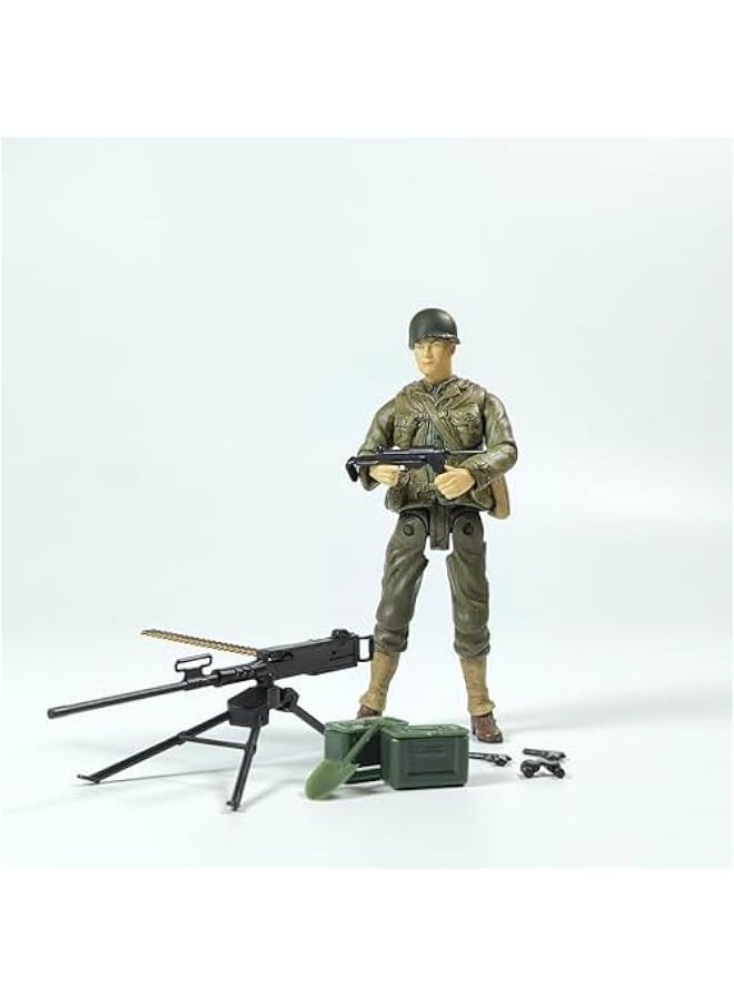 1/18 Soldier Action Figure, WWII Military Joint Movable Model US 1st Divison Big Red One Toy Army Figure, Nostalgic Ornaments Toys Action Figures Kits (86003)