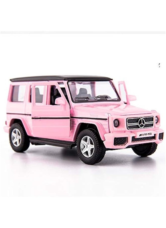 1/36 Scale Benz G63 Casting Car Model, Zinc Alloy Toy Car for Kids, Pull Back Vehicles Toy Car for Toddlers Kids Boys Girls Gift (Pink)