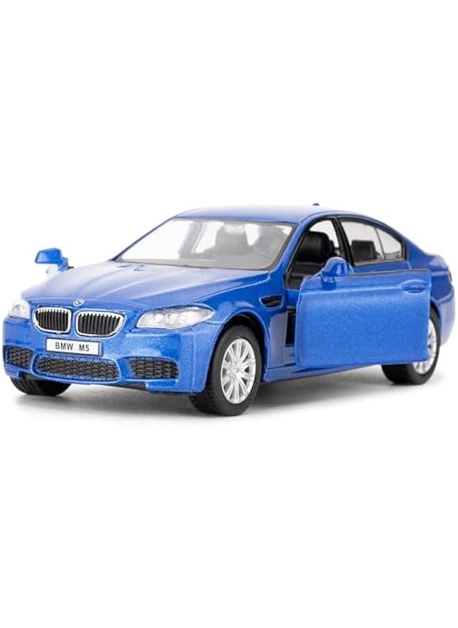 1/36 BMW M5 Diecast Alloy Model Car with Pullback Function, Model Toys for Collecting and Decorating, Toy Car Gift for Boys and Girls (Blue)