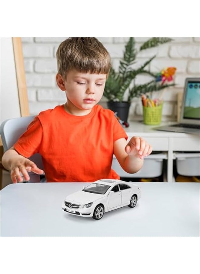 1/36 Mercedes-Benz CLS 63 AMG Alloy Model Car with Pull Back Function Toy Car for Collecting and Decorating Model Toys, Car Gifts for Boys and Girls (White)