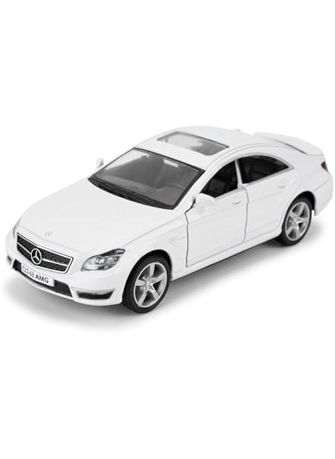 1/36 Mercedes-Benz CLS 63 AMG Alloy Model Car with Pull Back Function Toy Car for Collecting and Decorating Model Toys, Car Gifts for Boys and Girls (White)