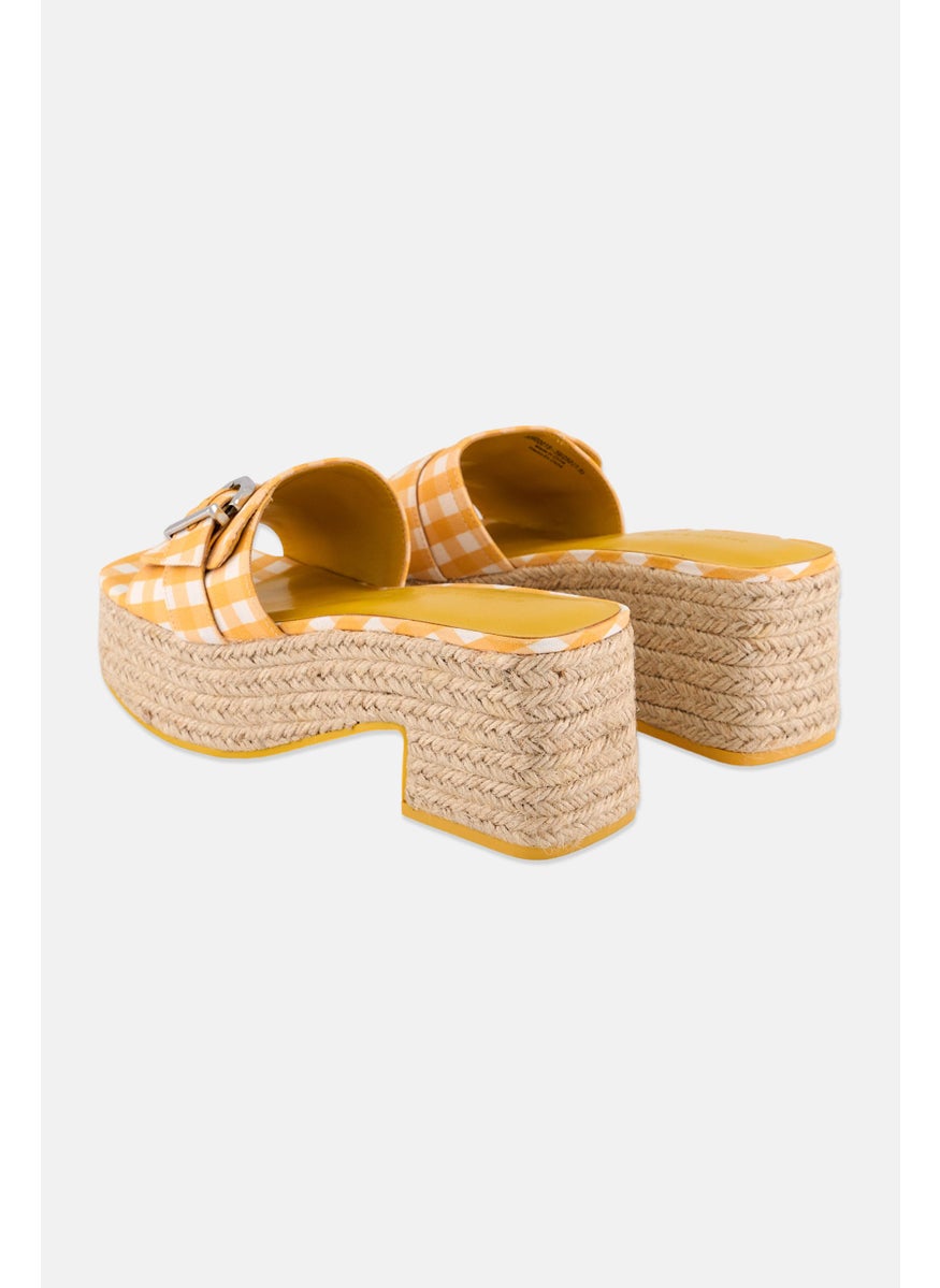 Women Espadrilles Slip On Sandal, Yellow