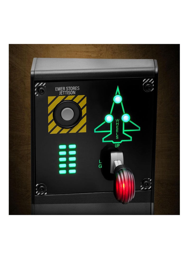 Thrustmaster Viper Panel for PC, Backlit Control Panel, For Use with Viper TQS or Standalone, 43 Metal Action Buttons, Jettison, Trim, Landing Gear, Licensed by the U.S. Air Force