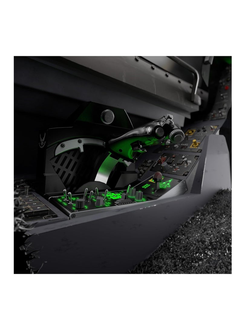 Thrustmaster Viper Panel for PC, Backlit Control Panel, For Use with Viper TQS or Standalone, 43 Metal Action Buttons, Jettison, Trim, Landing Gear, Licensed by the U.S. Air Force