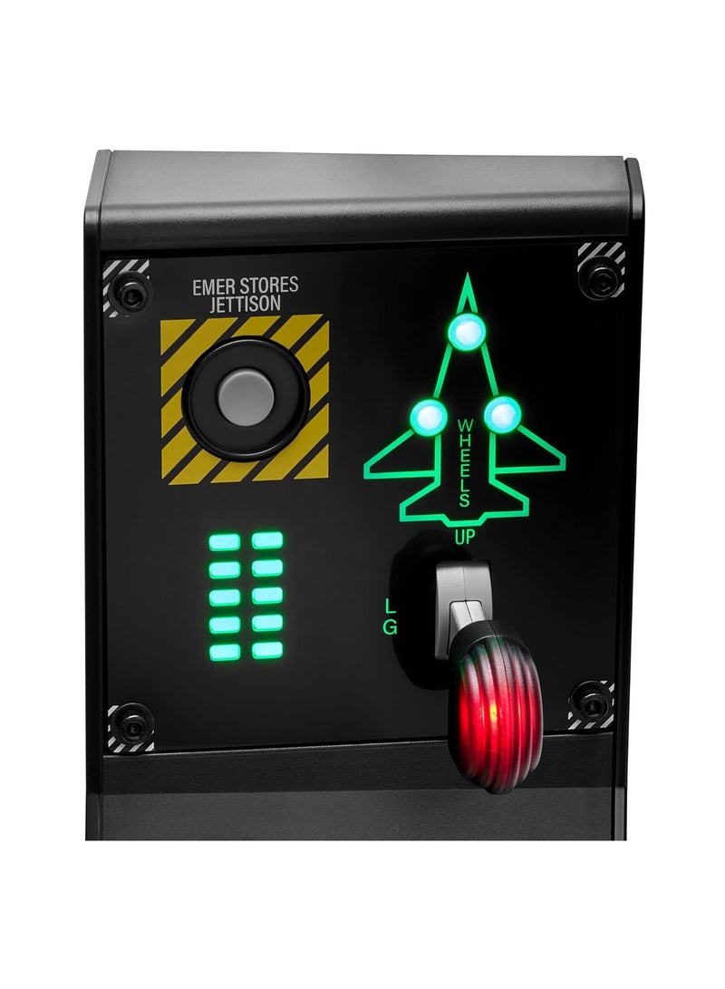 Thrustmaster Viper Panel for PC, Backlit Control Panel, For Use with Viper TQS or Standalone, 43 Metal Action Buttons, Jettison, Trim, Landing Gear, Licensed by the U.S. Air Force