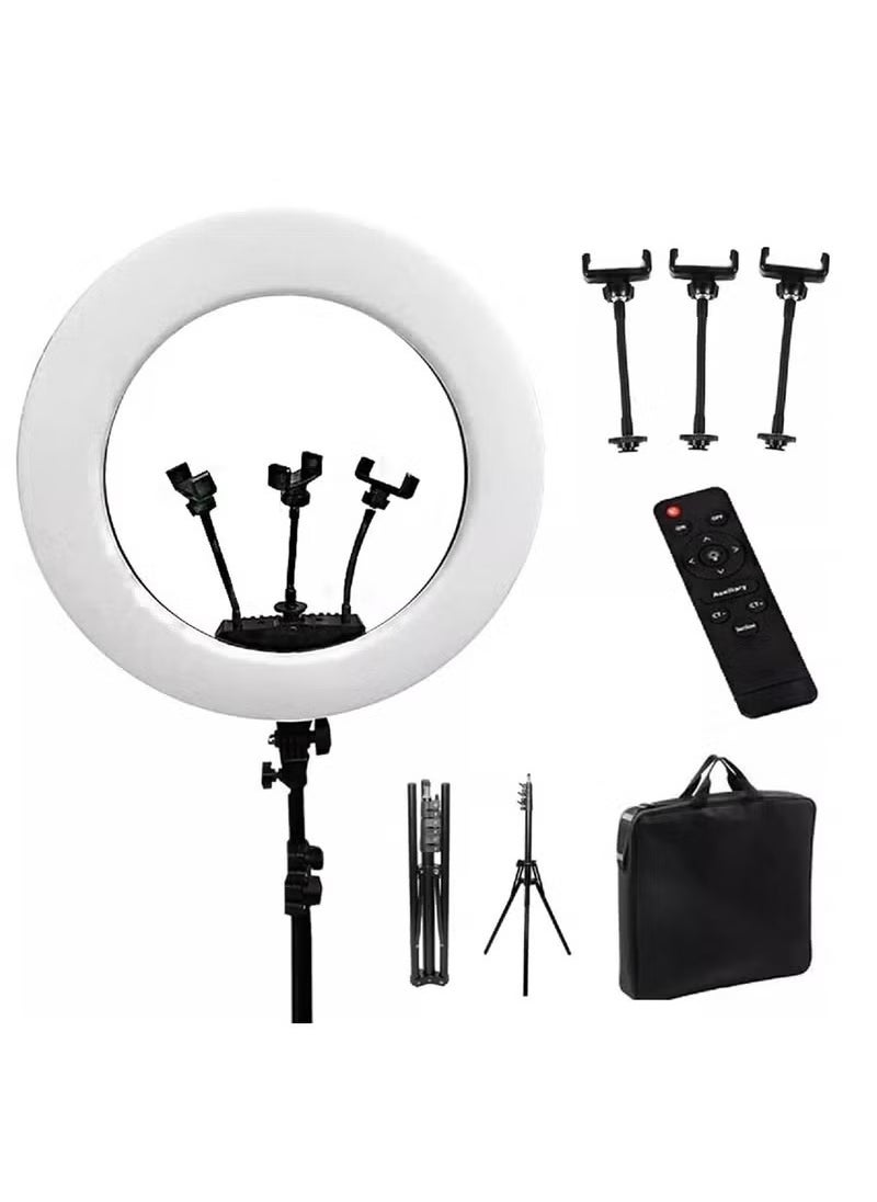 21 inch Professional Big LED Selfie Ring Light With 3 Mount Phone Holders For Reels Photo Shoot Live Stream Makeup Videos