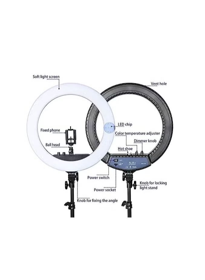 21 inch Professional Big LED Selfie Ring Light With 3 Mount Phone Holders For Reels Photo Shoot Live Stream Makeup Videos