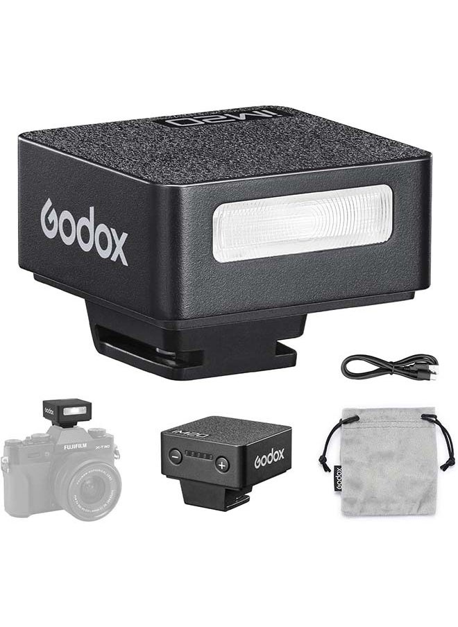 Godox iM20 Mini Flash for Camera with 470mAh Batter 440 Full-Power Flash 5 Levels Mini Flash Speedlite for Sony zve10 Sony zv1 Ricoh gr3 Canon Nikon Fuji Olympus Camera (iM20)