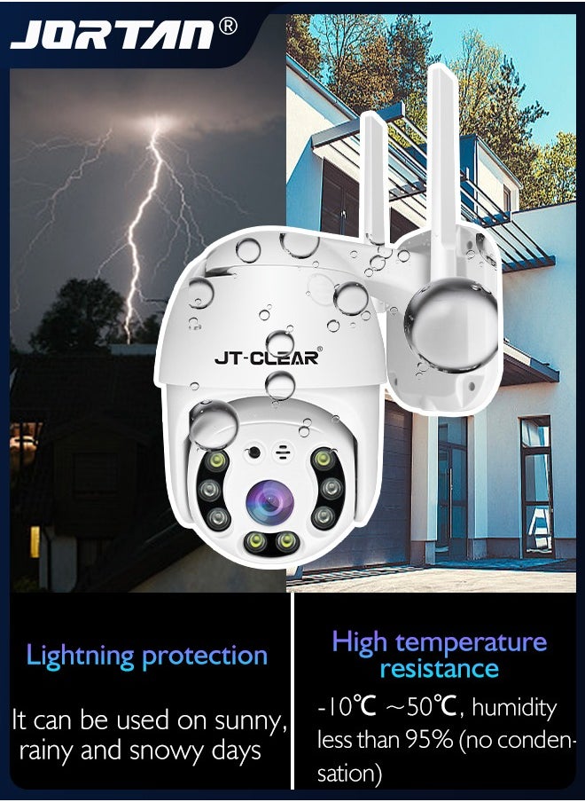 1080P Smart Camera Outdoor Waterproof Wireless 4G Camera for Home Security System IP66 Waterproof Camera with Motion Detection & Two-Way Talk & & Color Night Vision & Lightning Protection