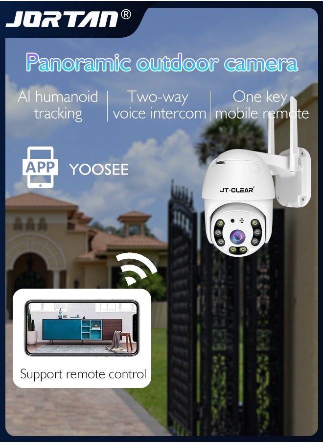 1080P Smart Camera Outdoor Waterproof Wireless 4G Camera for Home Security System IP66 Waterproof Camera with Motion Detection & Two-Way Talk & & Color Night Vision & Lightning Protection