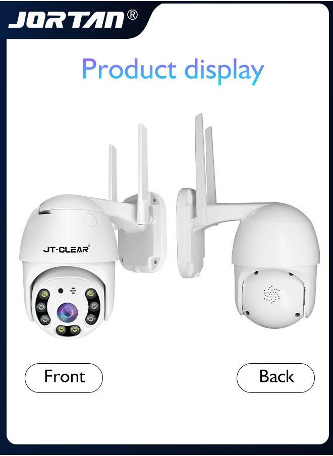 1080P Smart Camera Outdoor Waterproof Wireless 4G Camera for Home Security System IP66 Waterproof Camera with Motion Detection & Two-Way Talk & & Color Night Vision & Lightning Protection