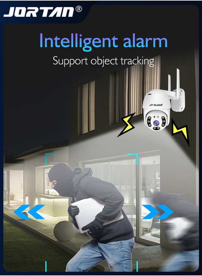 1080P Smart Camera Outdoor Waterproof Wireless 4G Camera for Home Security System IP66 Waterproof Camera with Motion Detection & Two-Way Talk & & Color Night Vision & Lightning Protection