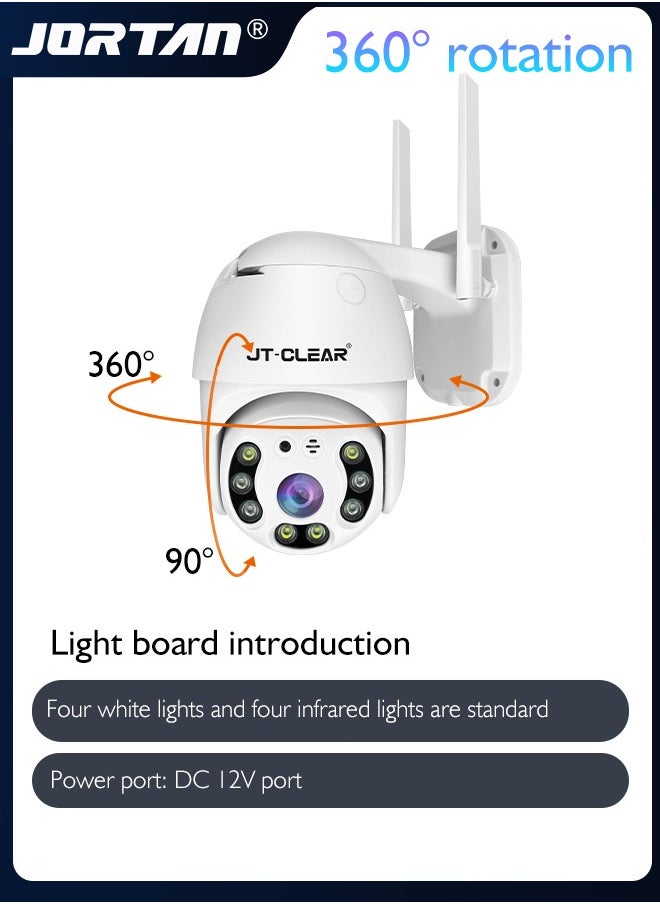 1080P Smart Camera Outdoor Waterproof Wireless 4G Camera for Home Security System IP66 Waterproof Camera with Motion Detection & Two-Way Talk & & Color Night Vision & Lightning Protection