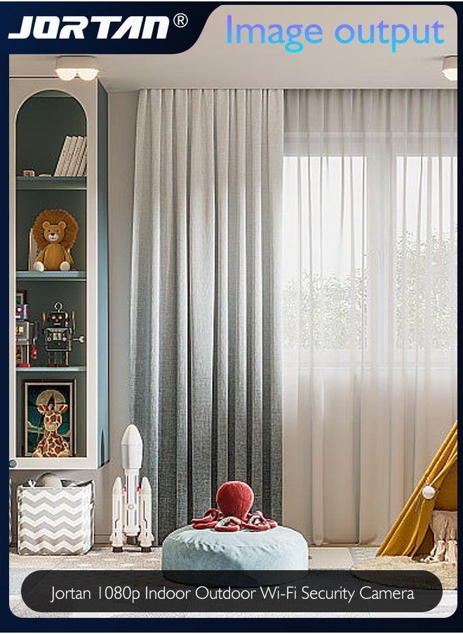 4MP Indoor/Outdoor WiFi PTZ Camera Smart Camera for Home Easy to Install Security System Waterproof Camera with 360° View & Full Color IR Night Vision & Motion Detection & 2-Way Audio