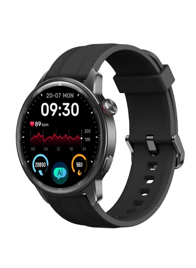 380 mAh New realme Watch S2 SmartWatch 1.43'' AMOLED Display Blood Oxygen Sensor 20 Days Battery Life, Battery Watch Black