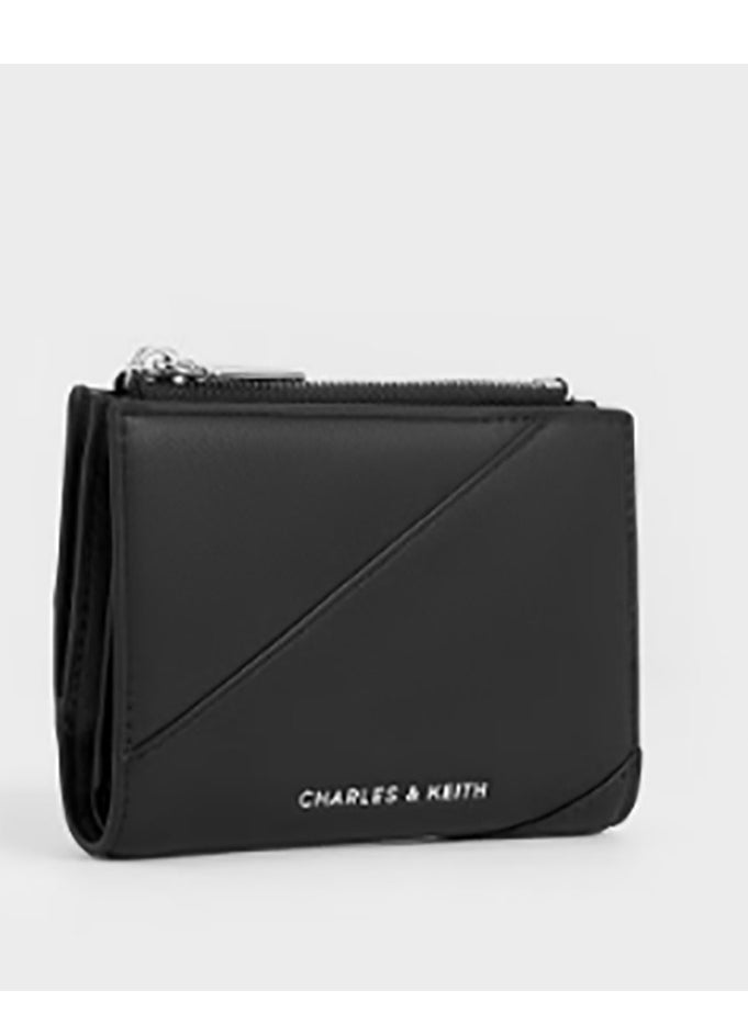 CHARLES & KEITH Trin Stitch-Trim Wallet - Black