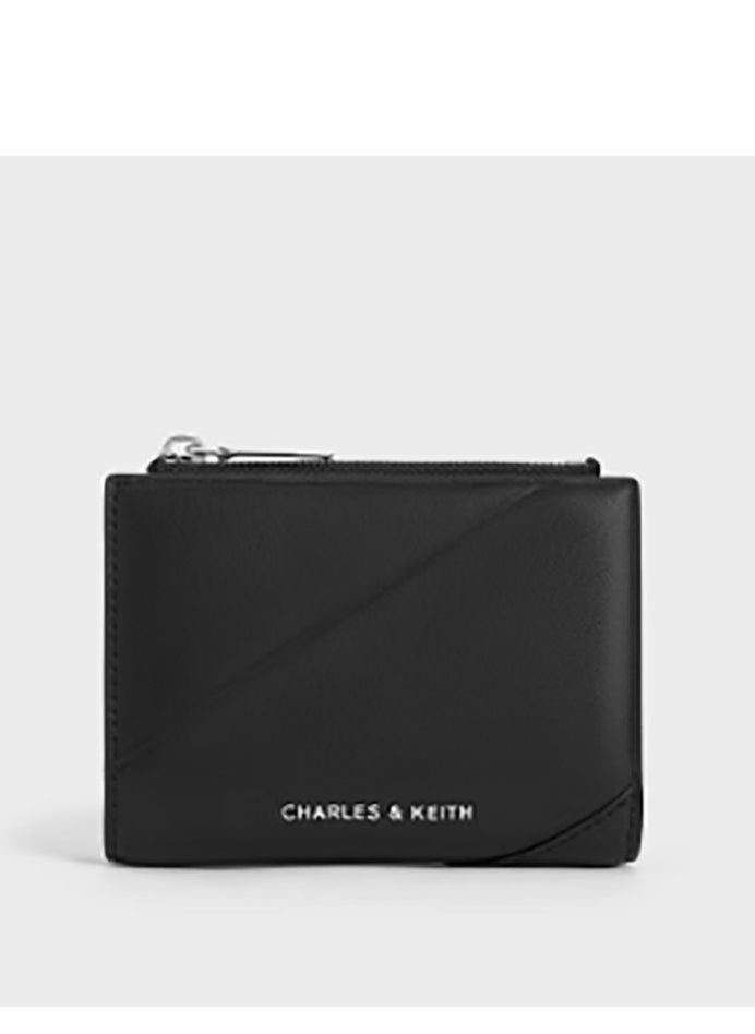 CHARLES & KEITH Trin Stitch-Trim Wallet - Black