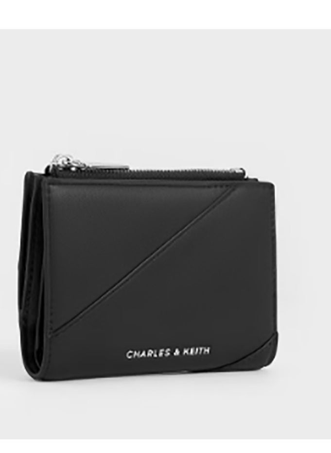 CHARLES & KEITH Trin Stitch-Trim Wallet - Black