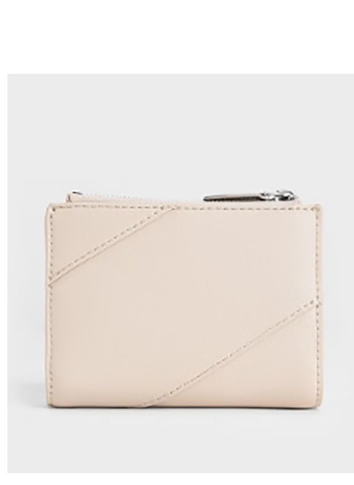 CHARLES & KEITH Trin Stitch-Trim Wallet - Oat