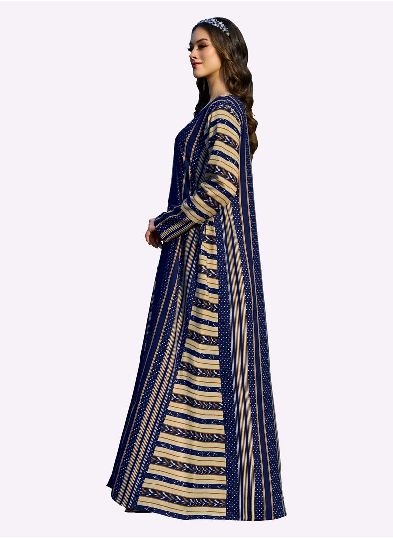 Sara Arabia Dot and Line Jalabiya