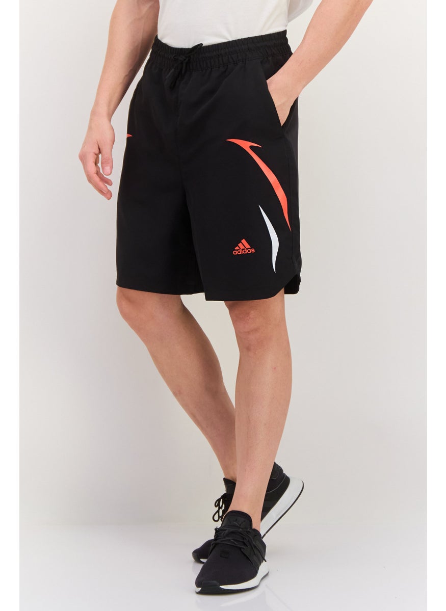 Men Sportswear Fit  Brand Logo Outdoor Short, Black