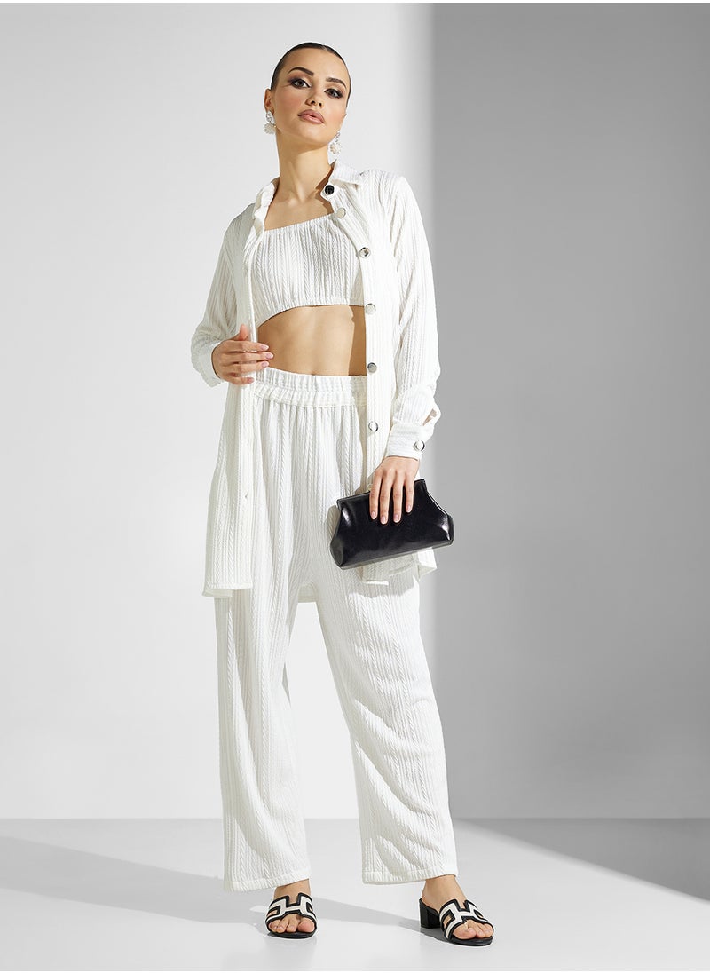 COLLARED NECK 3PCS SET