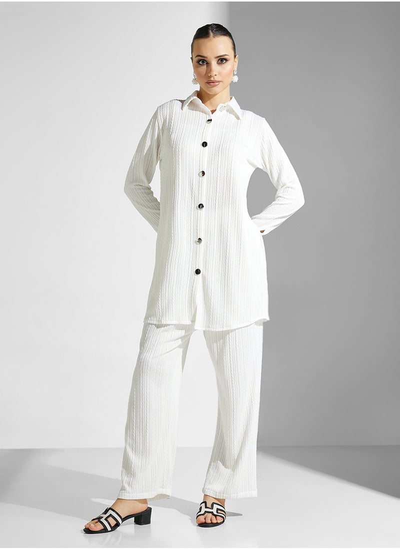 COLLARED NECK 3PCS SET