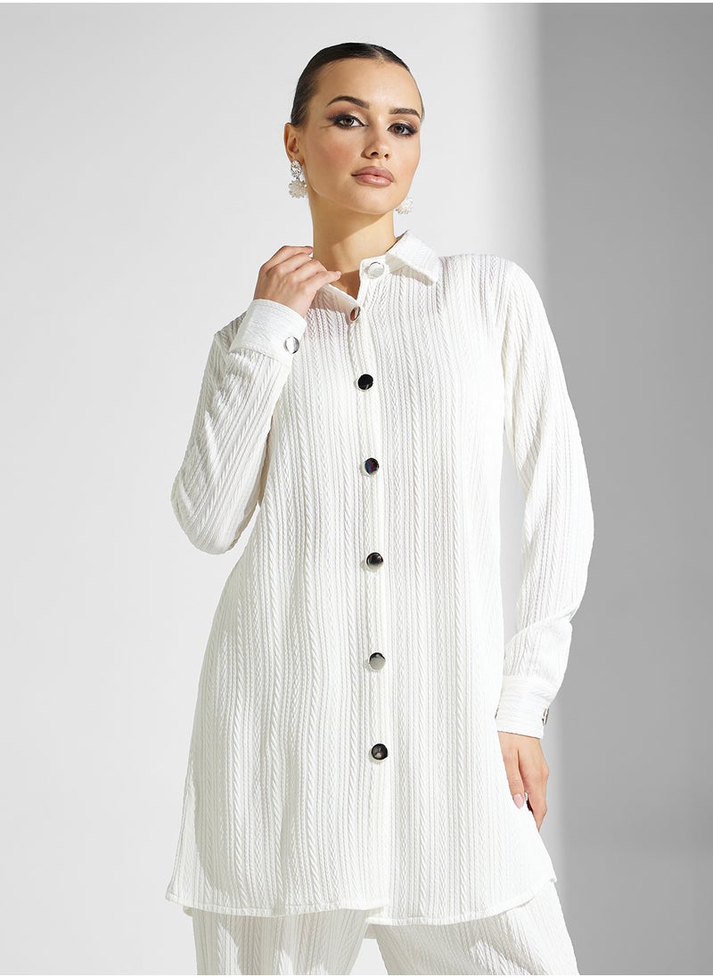 COLLARED NECK 3PCS SET