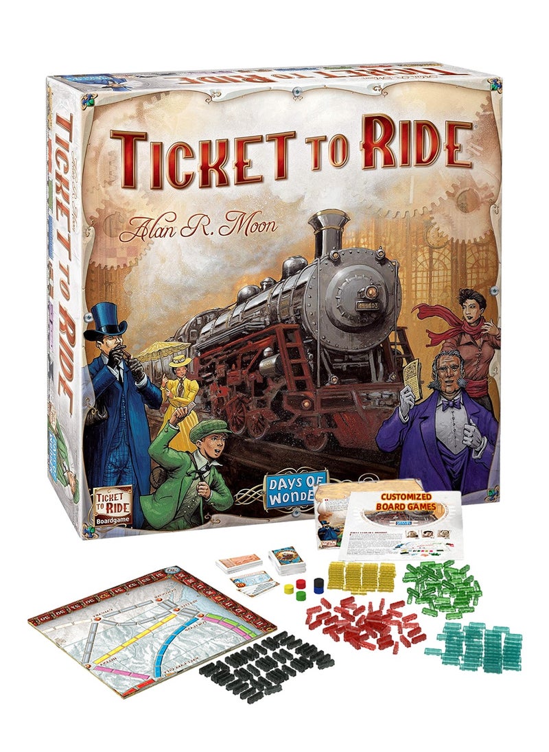 Ticket to Ride Board Game , Family Board Game , Board Game for Adults and Family ,Train Game