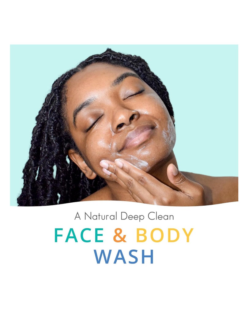 Face & Body Wash [6.7 Fl Oz] Skin Care for Acne and Folliculitis-Prone Skin - Gentle Everyday Exfoliating Cleanser with Mandelic Acid and Botanicals