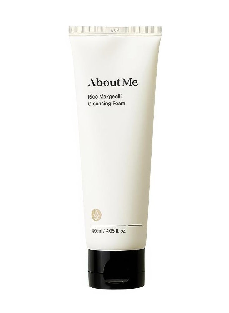 ABOUT ME Rice Wine (Makgeolli) Cleansing Foam - Gentle Exfoliating Face Wash for Clear, Hydrated Skin (120ml/4.06 fl oz)