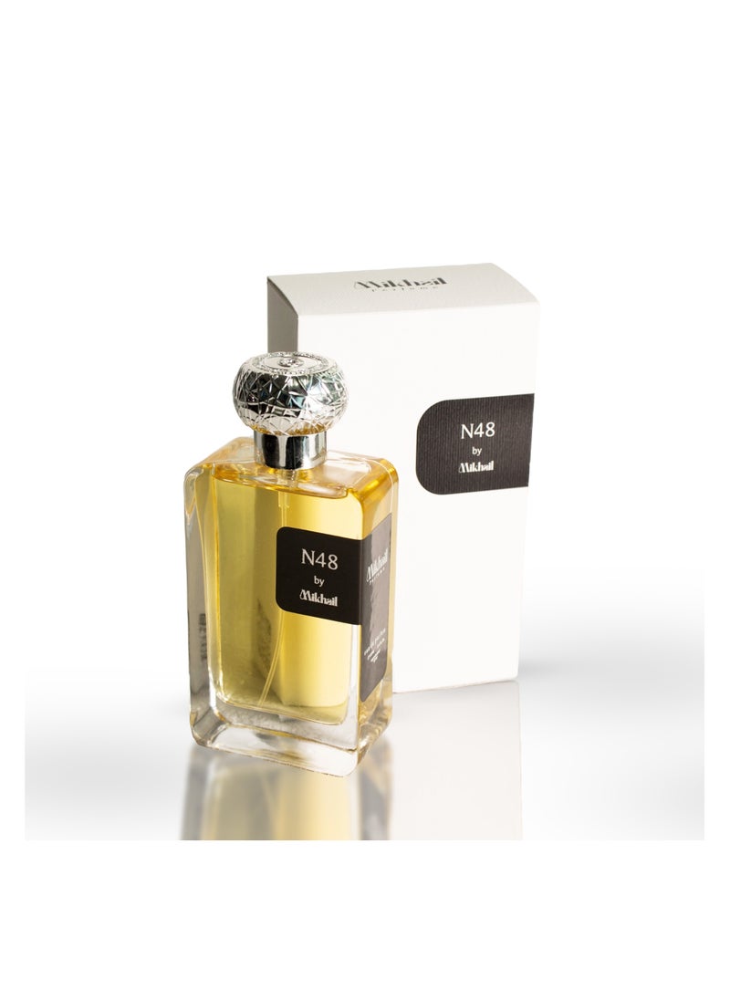 N48 by Mikhail – 100ml Oriental Woody Male Perfume | Elegant & Captivating Fragrance for Men and Women | Long-Lasting Perfume for All Occasions | Sophisticated & Mesmerizing Scent