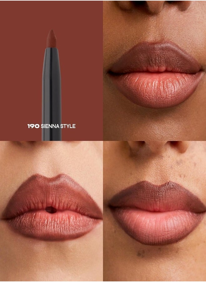 Milani Understatement Lipliner - 190 Sienna Style  – Long-Lasting, Creamy & Smudge-Proof Lip Pencil for Precise Definition