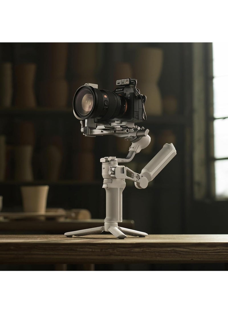 RS 4 Mini Combo, Gimbal Stabilizer for Camera Canon/Sony/Panasonic/Nikon/Fujifilm, Auto Axis Locks, Intelligent Tracking, 2kg/4.4lbs Payload, Camera Gimbal, Briefcase Handle