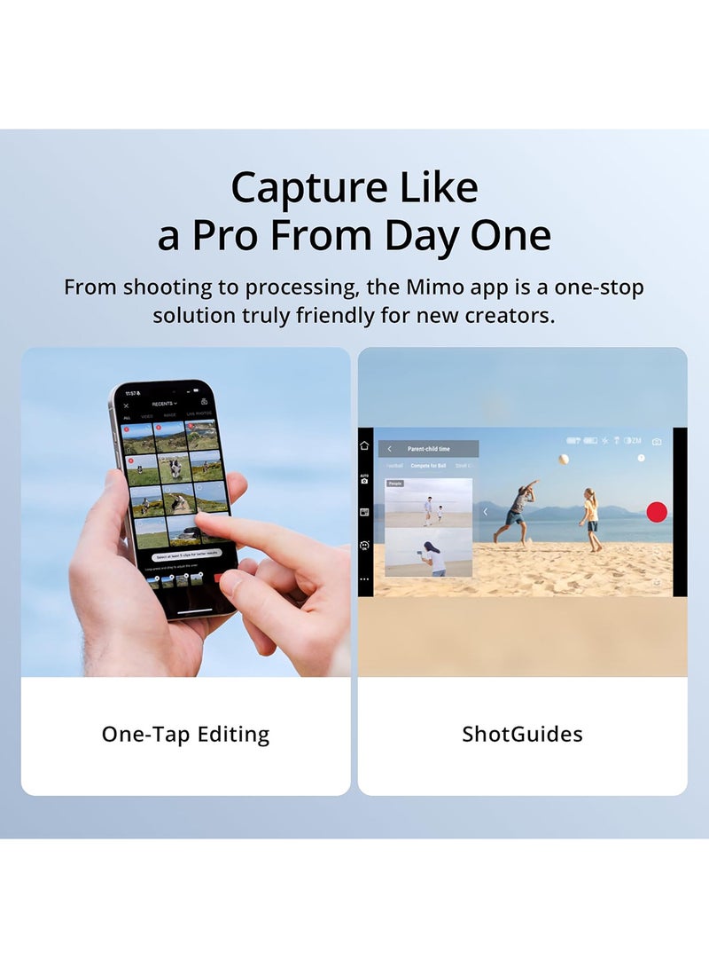 Osmo Mobile 7 Gimbal Stabilizer for iPhone, Android, Built-in Tripod, Ultra-Light, Comfortable Grip, 3-Axis Phone Gimbal, ActiveTrack 7.0, ShotGuides, One-Tap Edit, 10hrs Use, Phone Charging Grey
