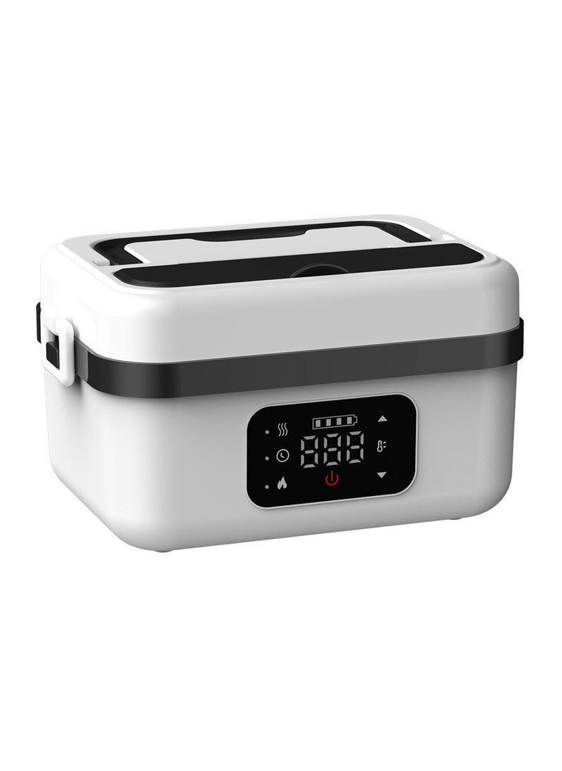 Rechargeable Heated Lunch Box – Wireless Self-Heating Bento Box with 304 Stainless Steel Liner, Fast Heating, Large Capacity, Portable & Safe for Work, Travel, and Study