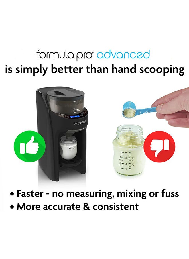 Premium New And Improved Formula Pro Advanced Formula Dispenser Machine - Automatically Mix A Warm Formula Bottle Instantly - Easily Make Bottle With Automatic Powder Blending, Black