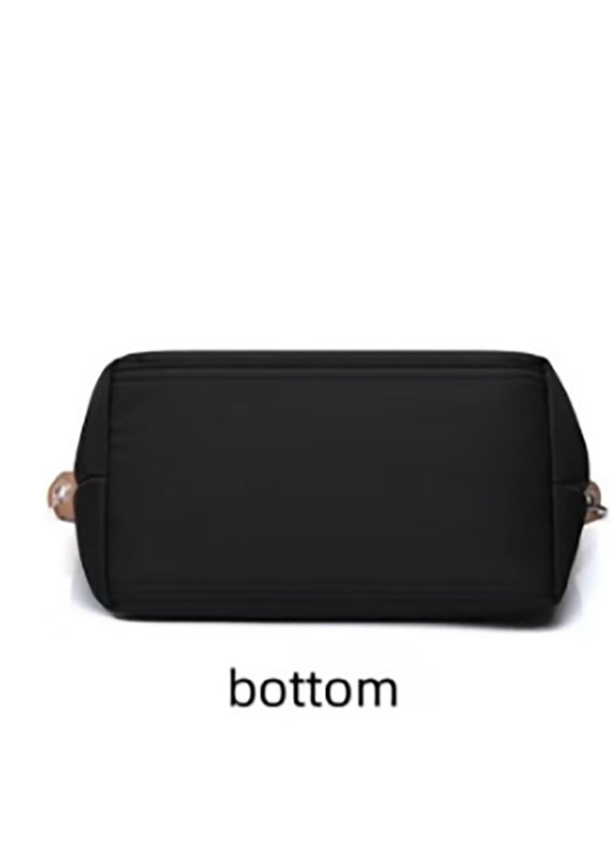 Women's Fashionable and Casual Shoulder Bag, Ladies Simple and Practical Nylon Handbags Tote Bags Clutch Bag, Soft Adjustable Shoulder Strap Crossbody Bags Sling Bag Side Bag Carry Bag(Black)