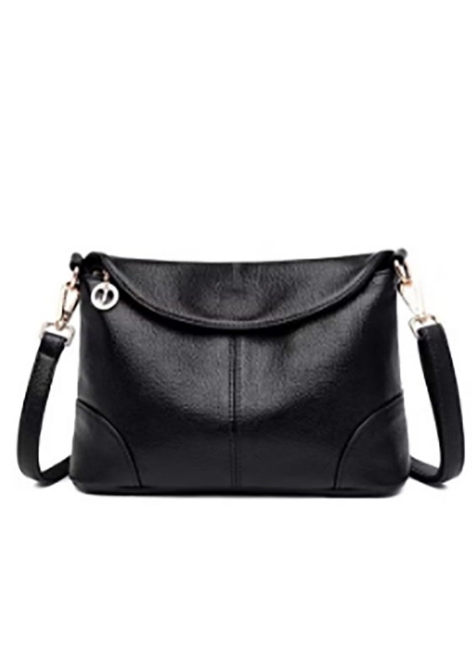 Women's Fashion Shoulder Bag, Ladies Simple and Soft Crossbody Bag Sling Bag Side Bag, Solid Color PU Leather Handbag Gift Bag Carry Bags（Black)