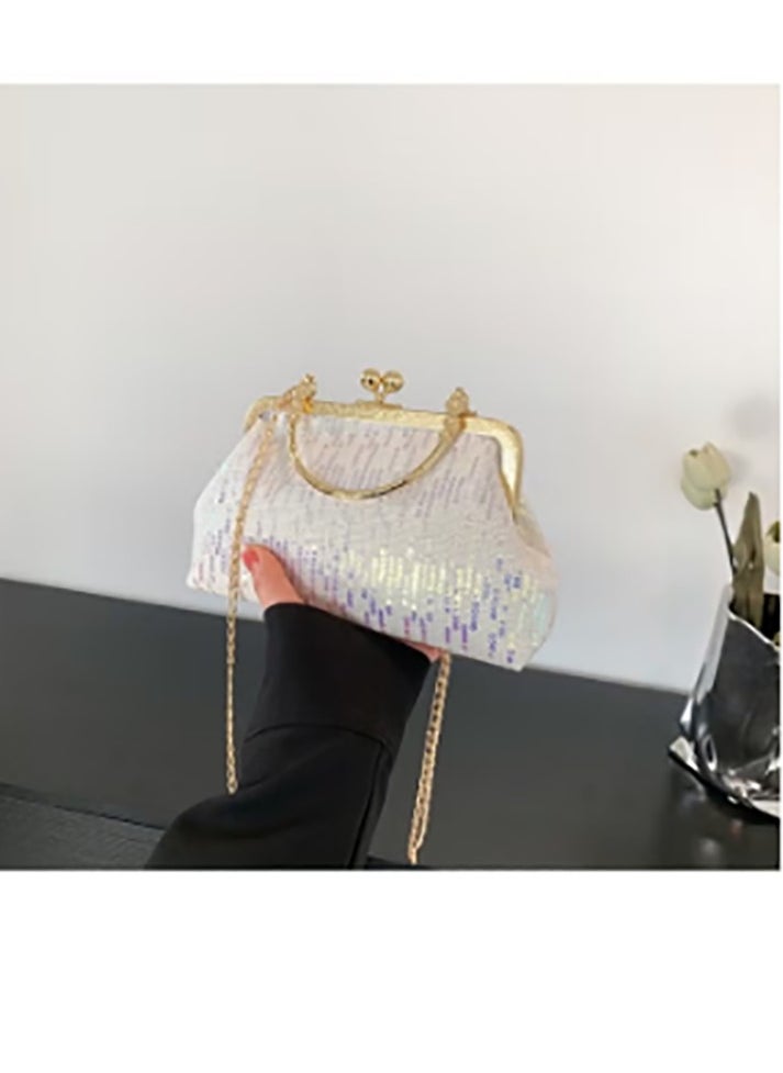 Evening Bag - Small Clutch Purses for Women Wedding - Women's Evening Handbags - Women's Clutch Handbags Formal Crossbody Evening Clutch - Sparkly Womens Clutch Purse Pearl Shimmer