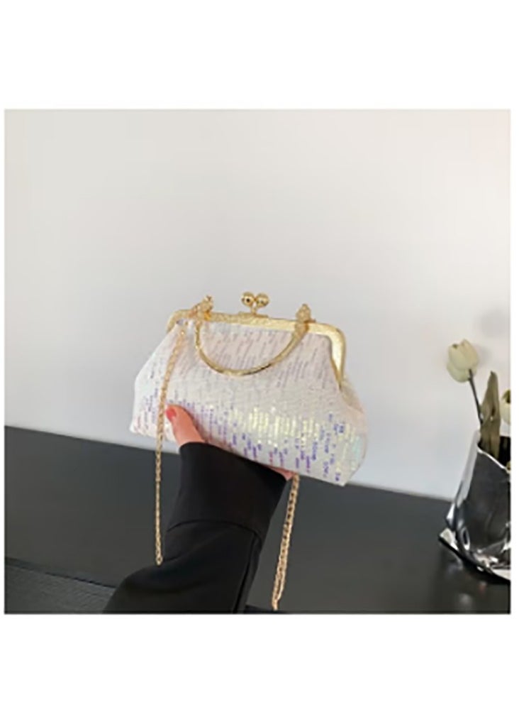 Evening Bag - Small Clutch Purses for Women Wedding - Women's Evening Handbags - Women's Clutch Handbags Formal Crossbody Evening Clutch - Sparkly Womens Clutch Purse Pearl Shimmer